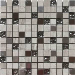 Kaleido Nero Mix Mosaic 300 X 300, Shape Type Mosaic,Kaleidoscope Slab for Mosaic Decoration,Black Mosaic