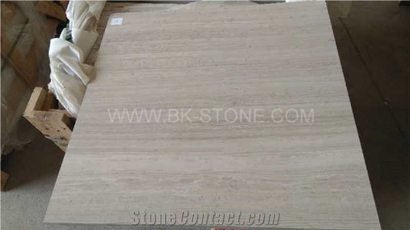White Wood Grain Marble Slabs & Cut to Size Tiles, Wooden White, White Wood Marble, China White Marble