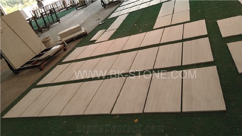 White Wood Grain Marble Slabs & Cut to Size Tiles, Wooden White, White Wood Marble, China White Marble