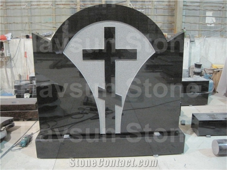 Black Cross Headstone/Tombstone/Monument for Eastern Europe