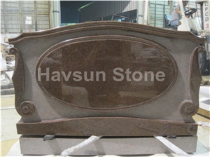 Black Flower Headstone/Tombstone/Monument/Memorial/Gravestone