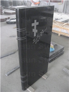Book Shaped Headstone/Monument/Tombstone/Gravestone with Cross