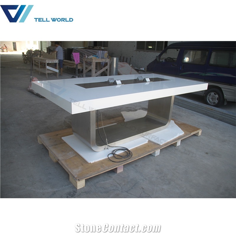 Modern Corian Meeting Table Design White Conference Tables