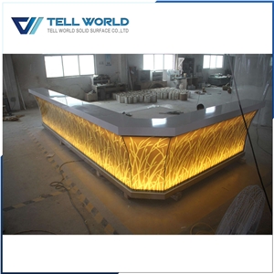 Translucent Panel with Led Lighting Commercial Bar Counter for Sale