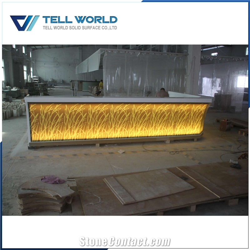 Translucent Panel with Led Lighting Commercial Bar Counter for Sale