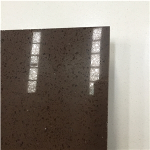 Galaxy Artificial Stone Quartz in Brown More Durable Than Granite