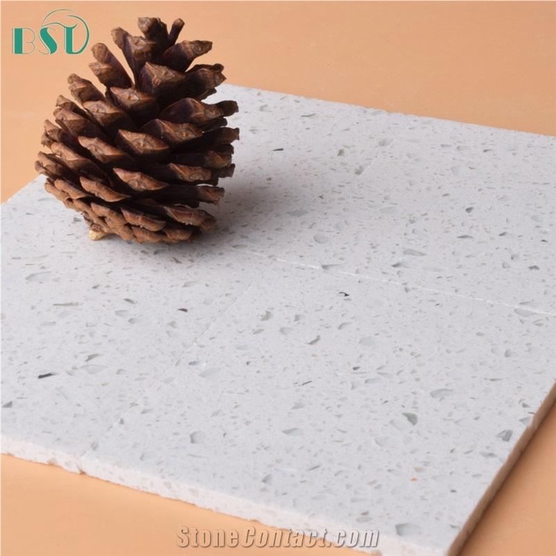 Interior Tile Sparkle White Quartz Stone for Floor