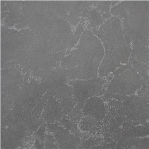 Noble Grey Quartz Stone Slab & Tiles Corian Solid Surface with White Veins from Guangdong Factory in Low Price
