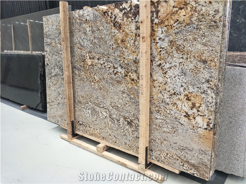 Carolina Summer Granite Slab & Yellow Granite Slab for Countertop