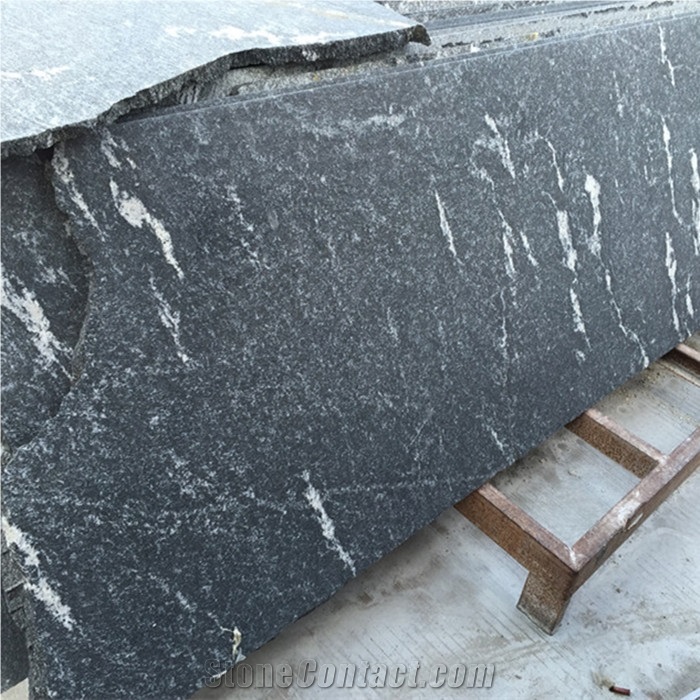 Polished China Black Snowflake Granite Slab,Cloud Black Granite,Snow Grey Granite Tile,China Jet Mist Granite Slab Tile,River Grey Mist Granite Slab