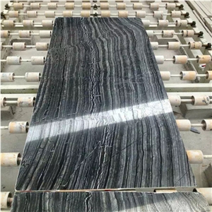 Silver Wave Marble Slab,China Old Antient Wooden Black Marble, Rosewood Grain Black Marble Slabs for Hotel Wall Floor Tile