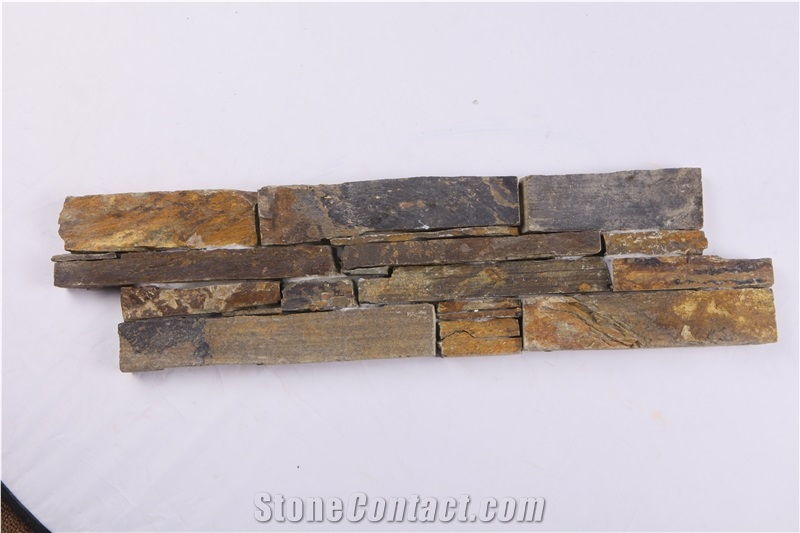 Rusty Slate Rough Surface Cement Back ,Cement Culture Stone ,Hebei Ledger Stone ,China Rusty Slate Cement Satcked Stone