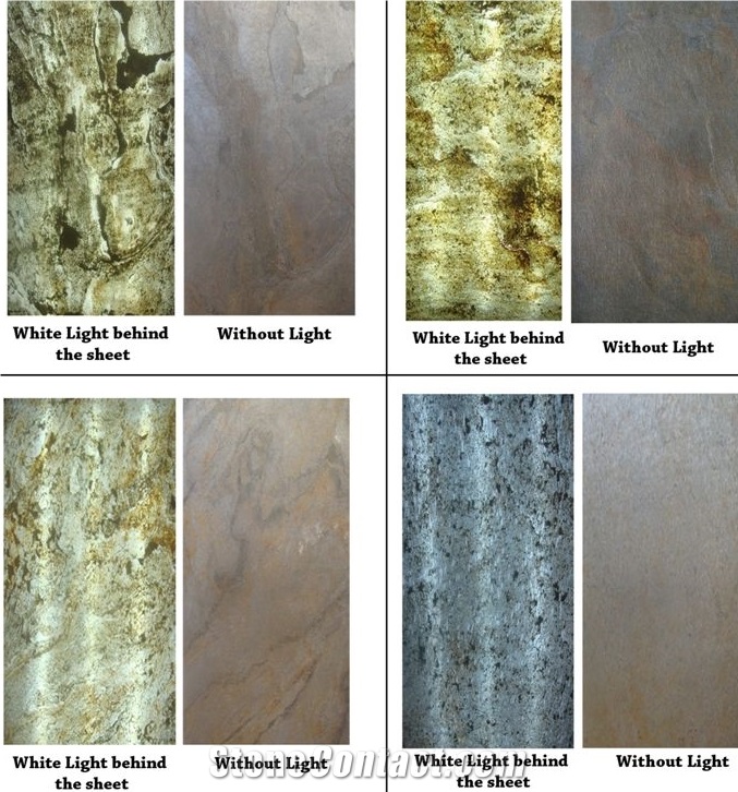 Ultra-Thin Real Slate Veneer Tile 24" X 48", Ultra-Thin Slate Fiberglass Back Thin Stone Veneer