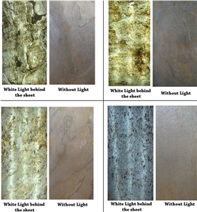 Ultra-Thin Real Slate Veneer Tile 24" X 48", Ultra-Thin Slate Fiberglass Back Thin Stone Veneer