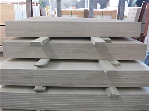 China Wooden Marble White Wood Grain Marble Brushed/Antique/Acid Washing 914*102*1cmtiles