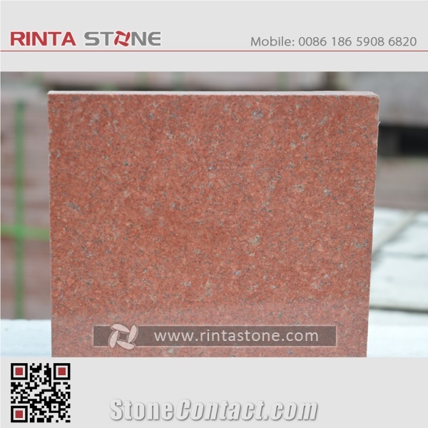 Asia Red Granite China Natural Colour No Dyed / No Painted Dark Red Stone
