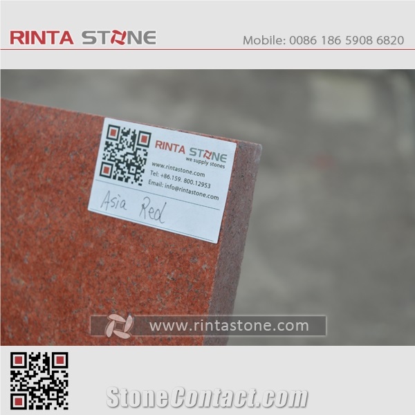 Asian Red Granite China Natural Colour No Dyed / No Painted Dark Red Stone