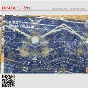 Blue Sodalite Granite / Bolivian Inka Royal Natural Dark Blue Stone