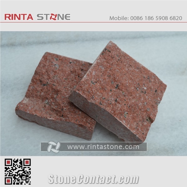 China Deep Red Granite Blind Stone for Street Paving Curbstone