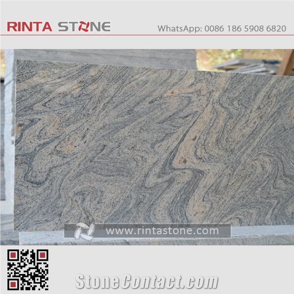 China Juparana Granite G261 Multicolour Waves Pattern Grey Pink Slabs Tiles