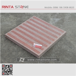 China Red Granite Chinese Natural Colour No Dyed / No Painted Dark Deep Red Blind Stone Tiles