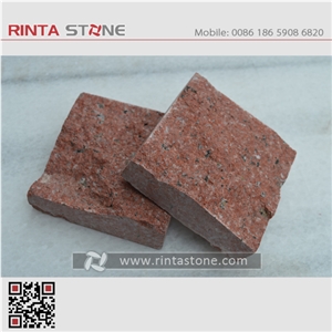 China Red Granite Chinese Natural Colour No Dyed / No Painted Dark Real Deep Red Blind Stone