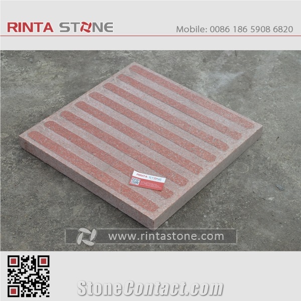 China Red Granite Chinese Natural Dark Real Deep Red Stone for Blind Person