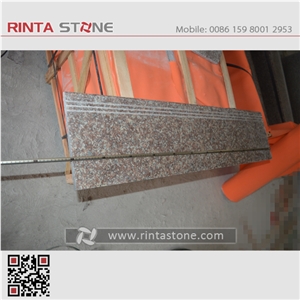 G687 Granite Peach Red Cherry Pink Imperial Cheapest Stone Stairs Steps