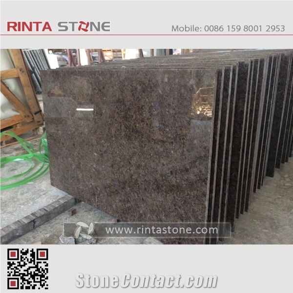 Imperial Brown Granite Dark Brown Stone with Blue Shining Dots Point Tiles Slabs