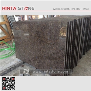 Imperial Brown Granite Dark Brown Stone with Blue Shining Dots Point Tiles Slabs