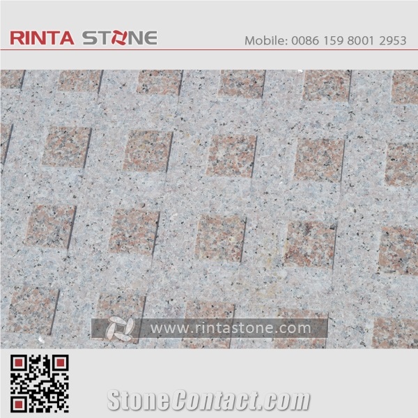 Merry Red Granite Blind Stone Pavers Lotus Marry Rosy Pink New Tianshan Stone for Blind Person
