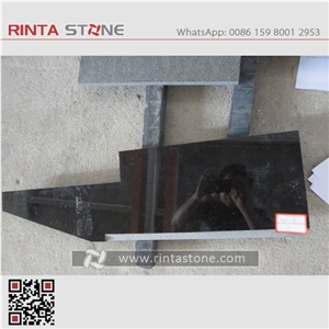 Shanxi Absolute Pure Best Black Granite Stone China Cut to Size Tiles Slabs