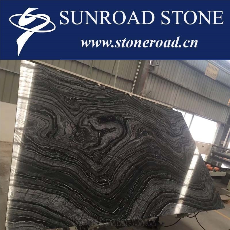 Antico Wood Vein Marble,China Silver Wave, Ancient Wood, Black Forest Marble-Block, Wooden Vein Polished Slabs&Tiles Floor and Wall Covering