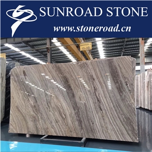 Kylin Wooden Marble with Brown Straight Veins, Brown Vein Marble