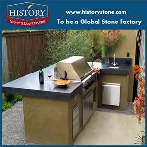 Dark Grey Granite for Kitchen Countertops with Easy Polishing