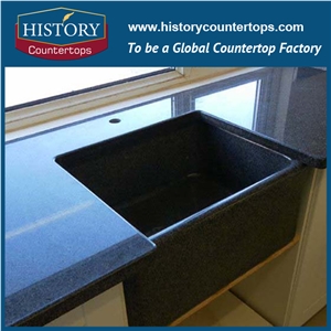 Dark Grey Granite for Kitchen Countertops with Easy Polishing