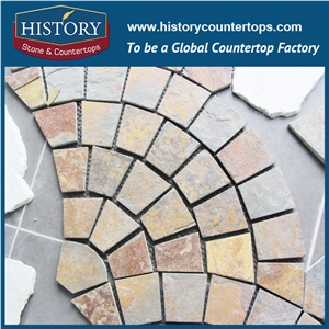 Historystone Slate Outdoor Floor Pavers French Pattern Using in Garden