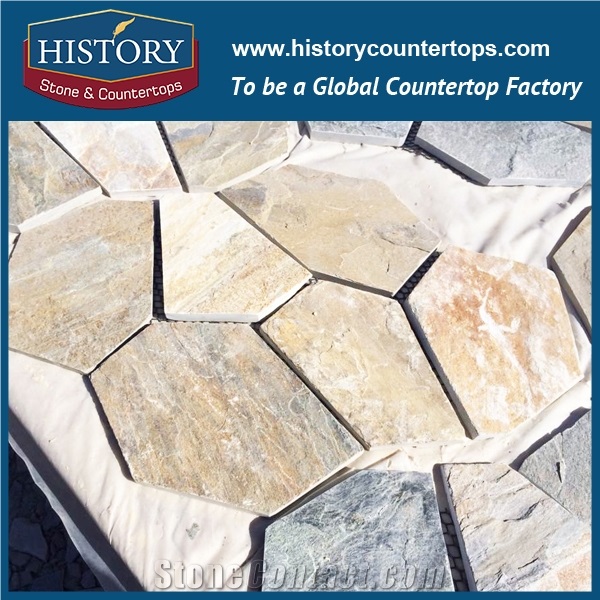 Historystone Wholesale Paving Stones Slate Flagstone Wall Pattern Cutting to Tiles