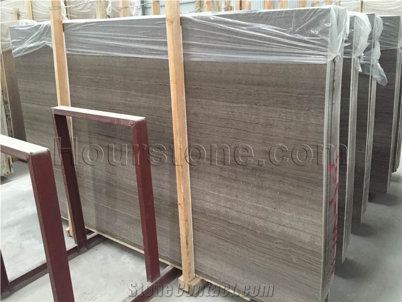 China Grey Marble,Chinese Serpegiante Wood,Polished Wooden Grey Marble Slabs & Tiles,
