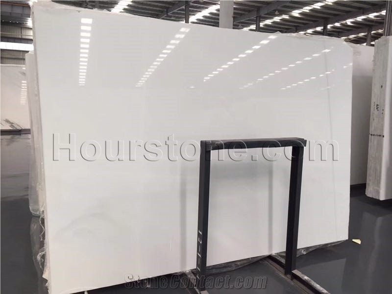China Pure White Marble Polished Big Slabs,Natural Building Stone for Indoor Interior Decoration, Manufacturer Supply for Hotels, Shopping Mall