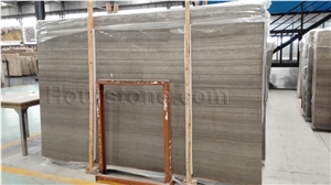 Polished Coffee Brown Wood Vein Marble China Coffee Wooden Marble Slabs for Wall and Floor