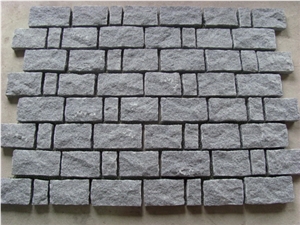 High Quality Paving Stone Light Grey Granite 10x10 Cube Stone