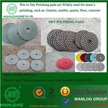 4inch,5inch,Wet /Dry Diamond Flexible Polishing Pads for Granite, Marble, Quartz, Angle Grinding Machine, Wanlong Brand.