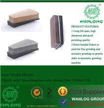 Chinese Resin Fickert ,Resin Brick for Polishing the Granite , Quartz, Ceramic and Other Hard Stone, Wanlong Brand