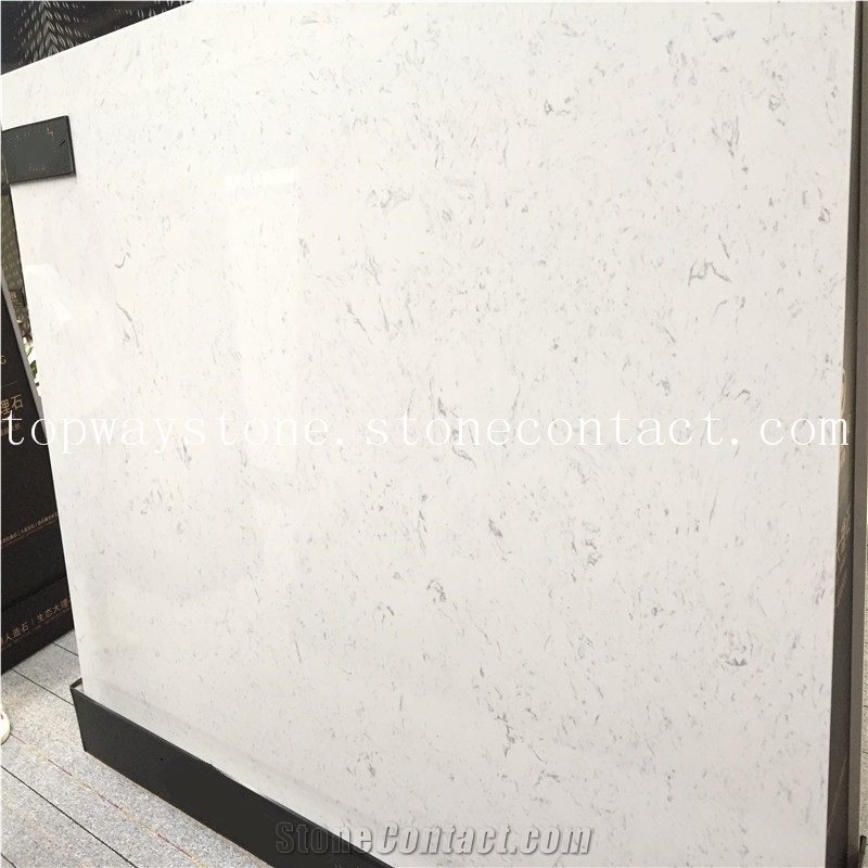 Carrara White Quarz,Hot Sell Quarz Slab,Calacatta White Quarz
