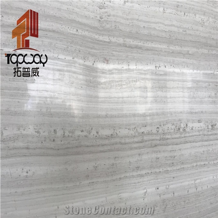 China Light Grey Wood Marble