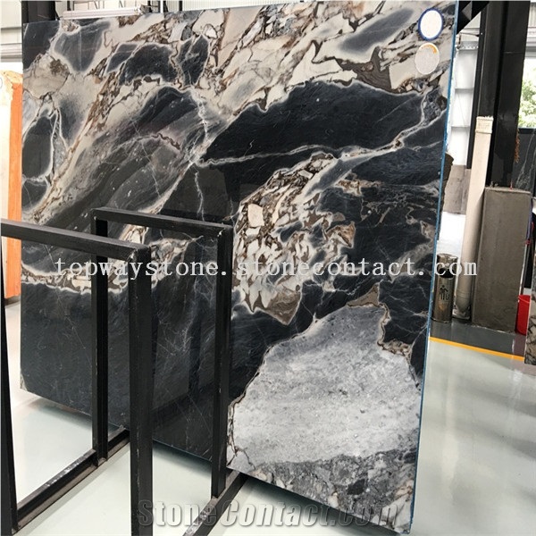 China Polished Stone&High Quality Factory Price Blue and White Marble Slabs & Tiles