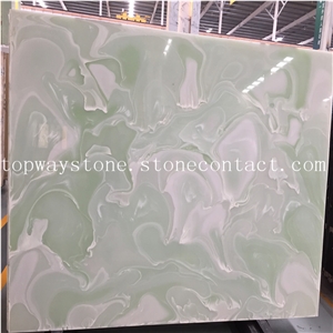 Green Artificial Onyx,Artificial Marble Stone with Big Slab and Tiles