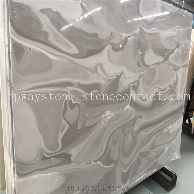 Grey Artificial Onyx,Artificial Stone Slab 1.5cm