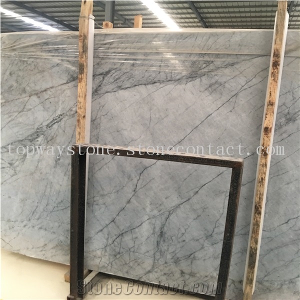 Light Blue Slabs&New Polished Marble Tiles&China Stone Market